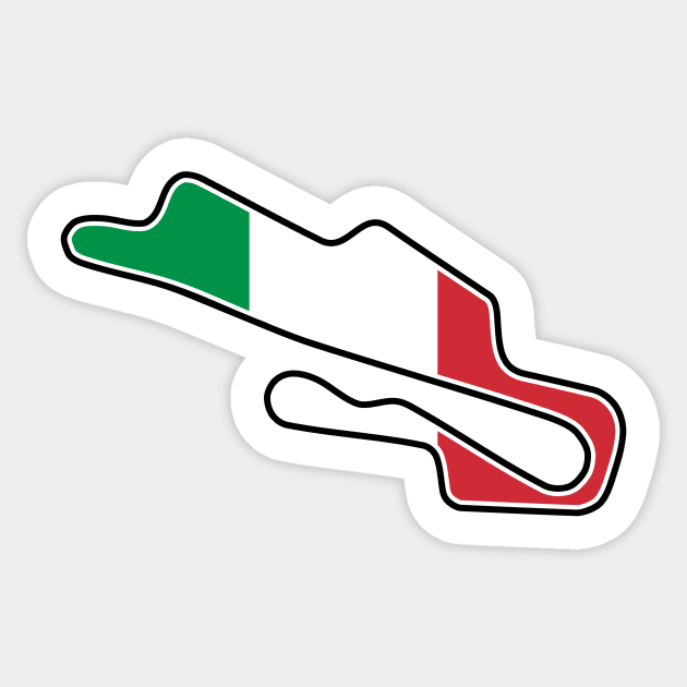 Mugello Circuit [flag] Sticker by sednoid
